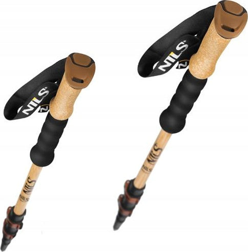 TREKKING POLES NILS BAMBOO TK8606 ADJUSTABLE 62-135CM Brand Nils