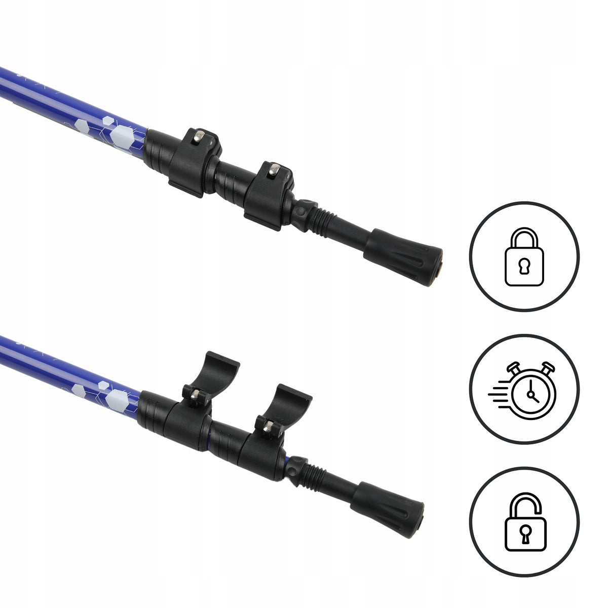 TREKKING POLES NORDIC WALKING POLES FOR WALKING IN THE MOUNTAINS ADJUSTABLE PRO EAN (GTIN) 5904183603360