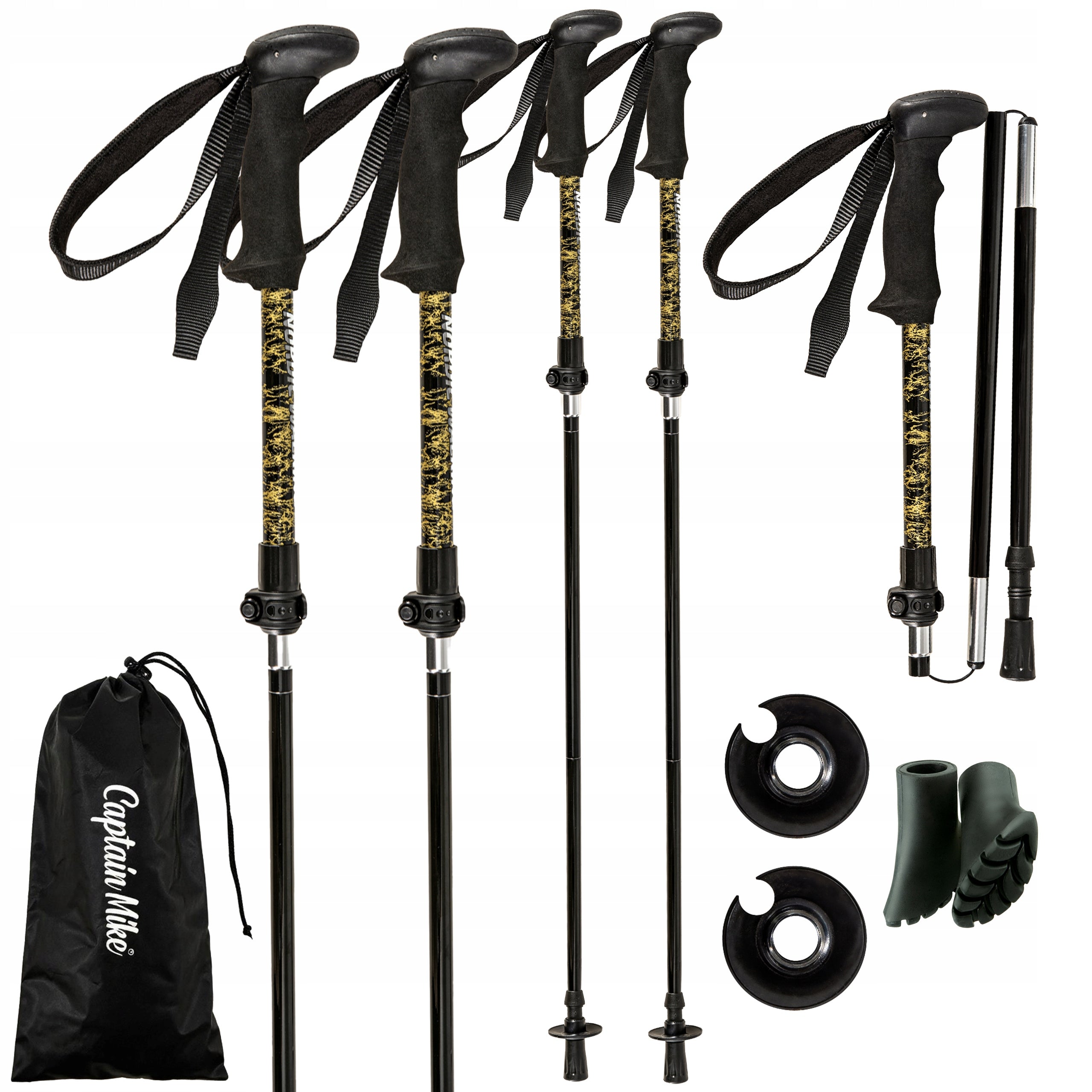 TREKKING POLES NORDIC WALKING POLES LIGHT 3-SEGMENT FOLDING