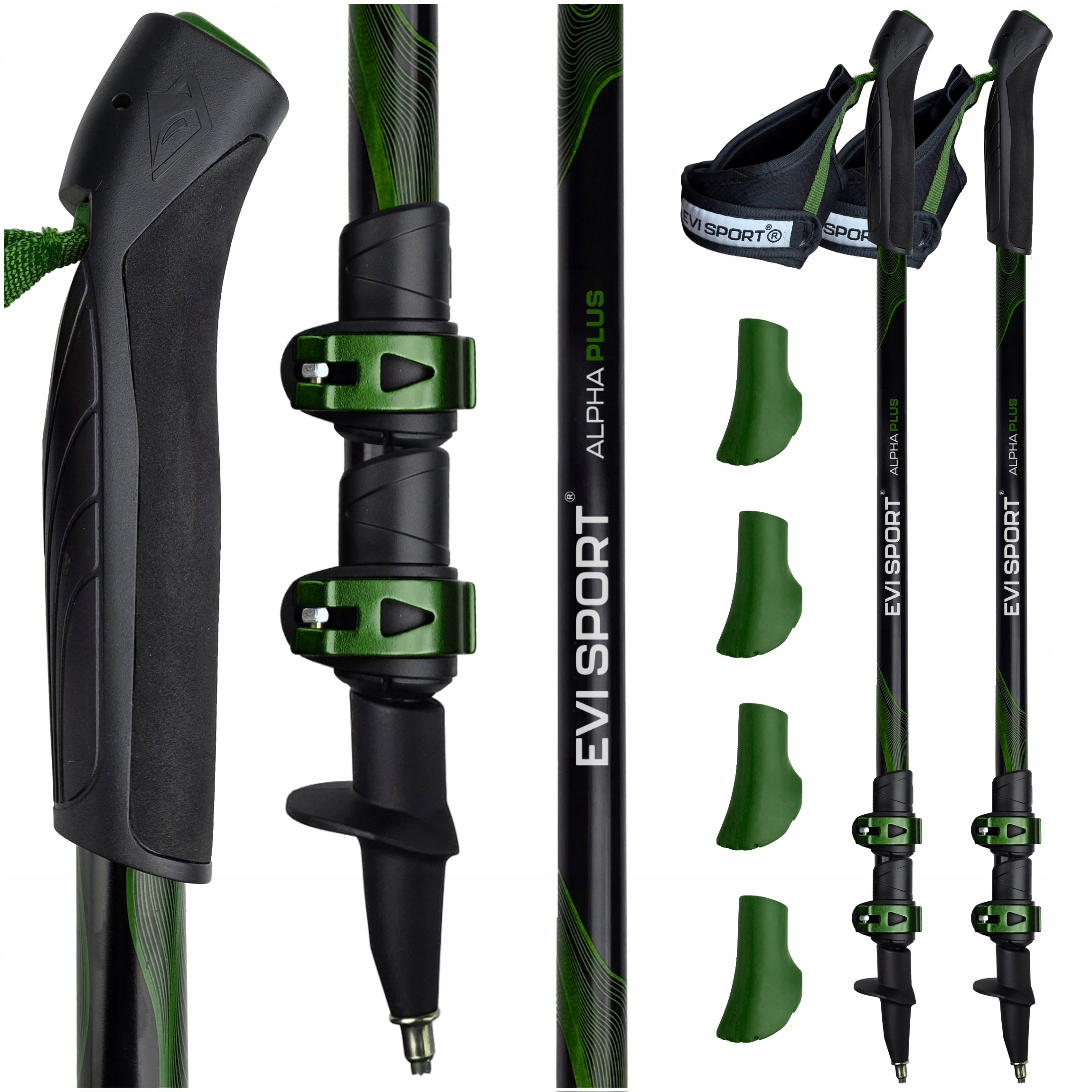 TREKKING POLES TELESCOPIC WALKING POLES ADJUSTABLE IN THE MOUNTAINS LIGHT