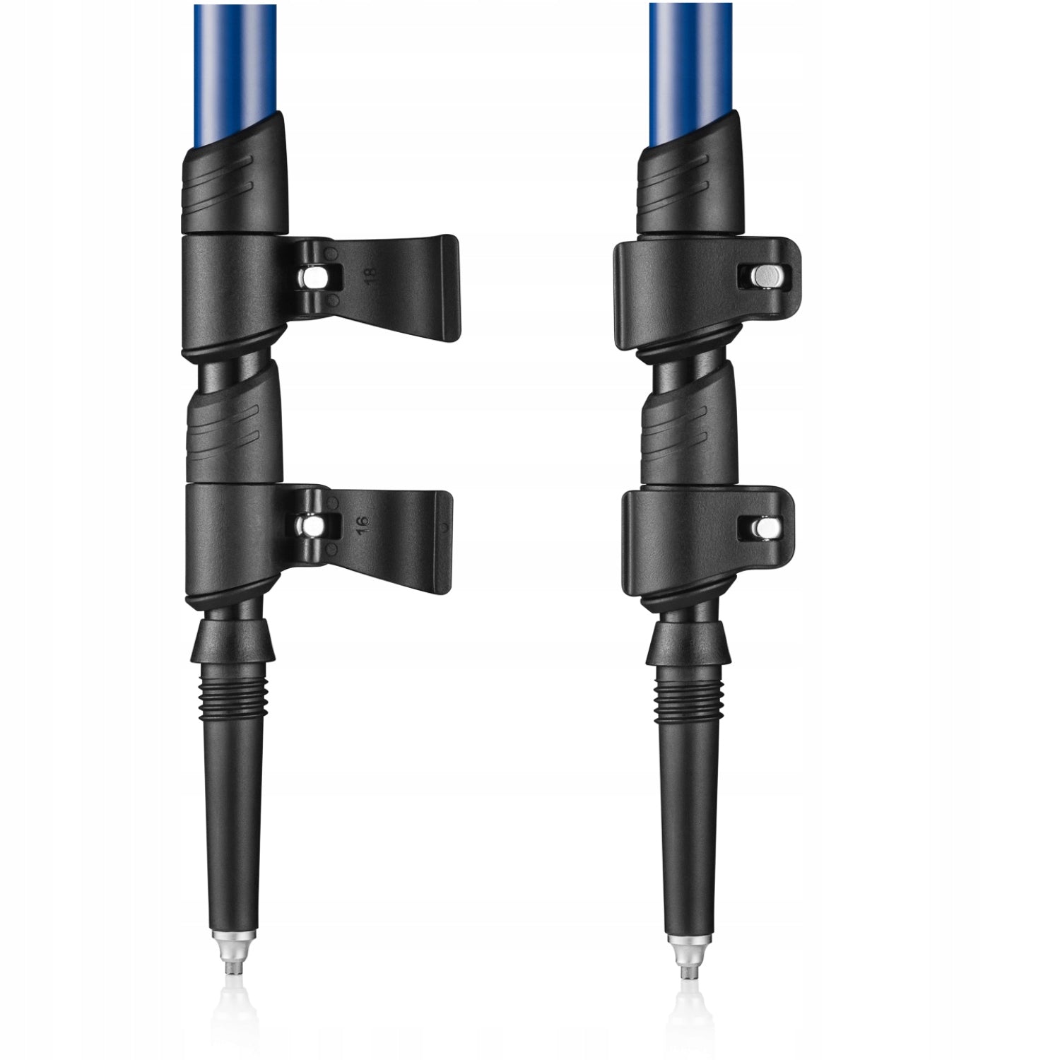 TREKKING poles NORDIC WALKING Walking poles Folding Telescopic Color black