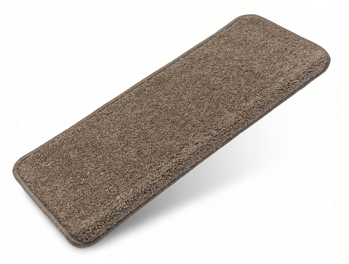 TREPY RUG COVERS FOR WOODEN STAIRS NON-SLIP SHAGGY SOFT BROWN