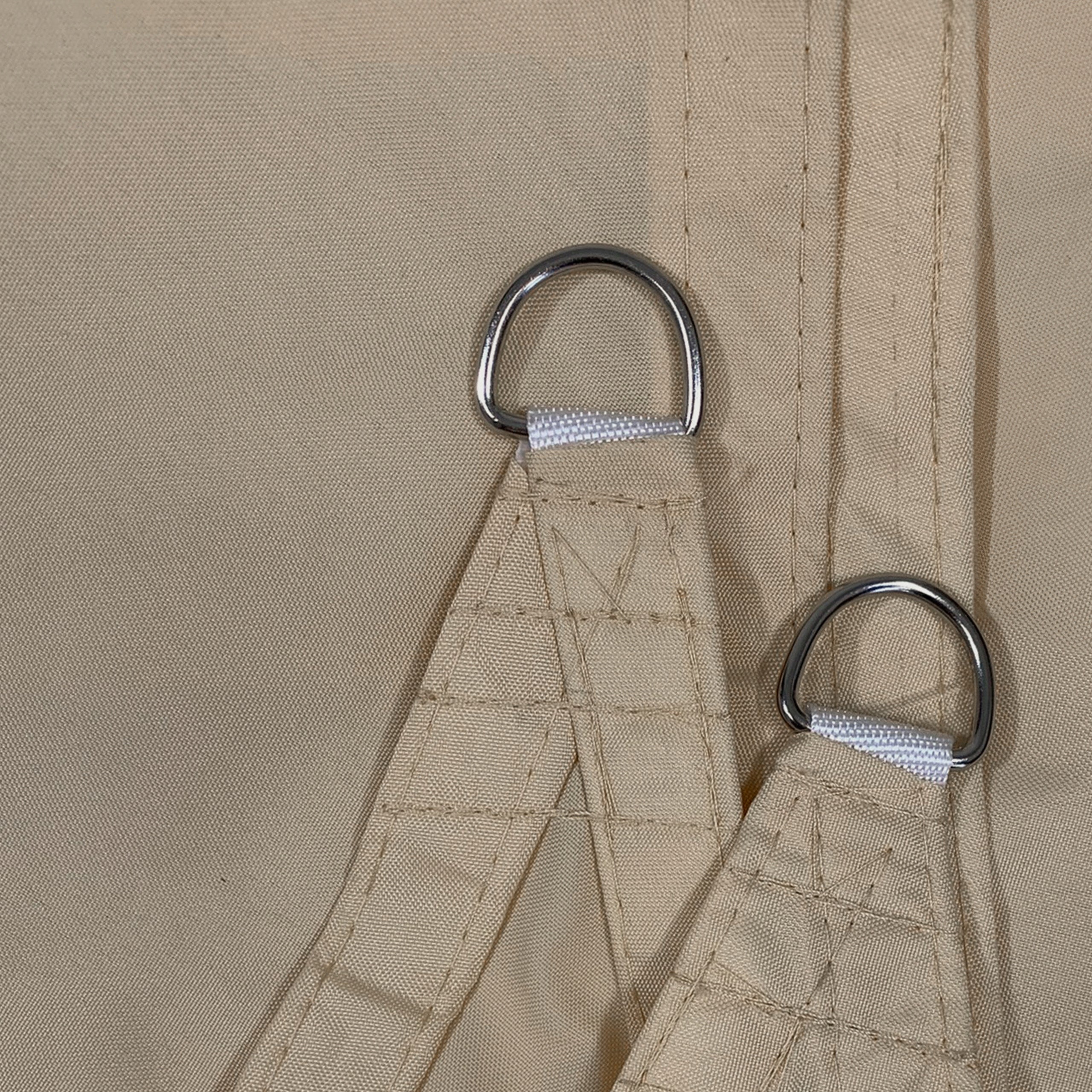 TRIANGULAR SOLAR SAIL, WATERPROOF UV, TERRACE AWNING 5x5x5m TAUPE Packaging status original
