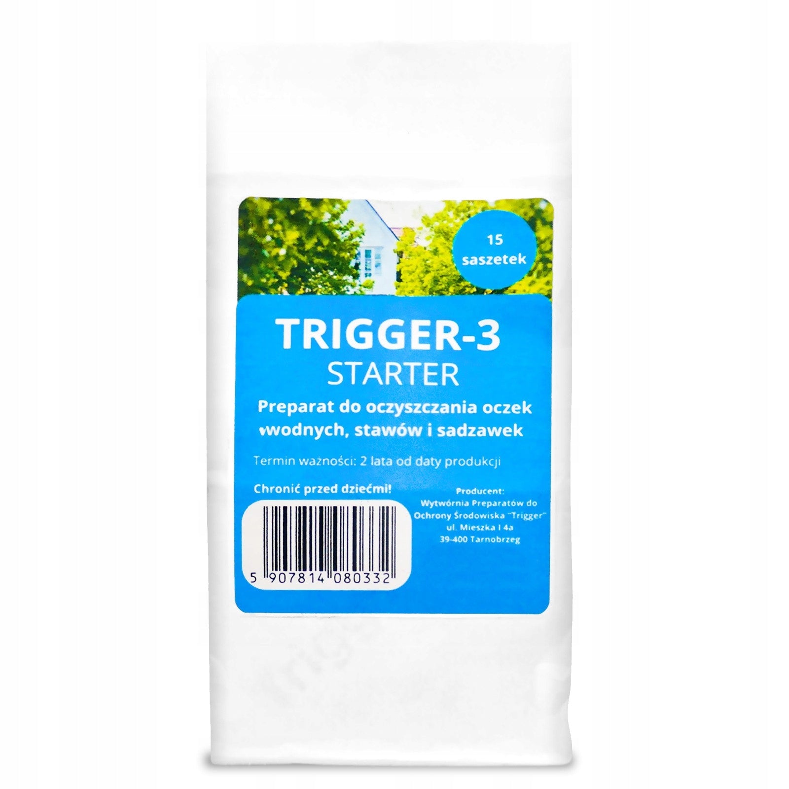 TRIGGER-3 STARTER Bacteria for pond Water Removes ALGAE MULE 15 sachets