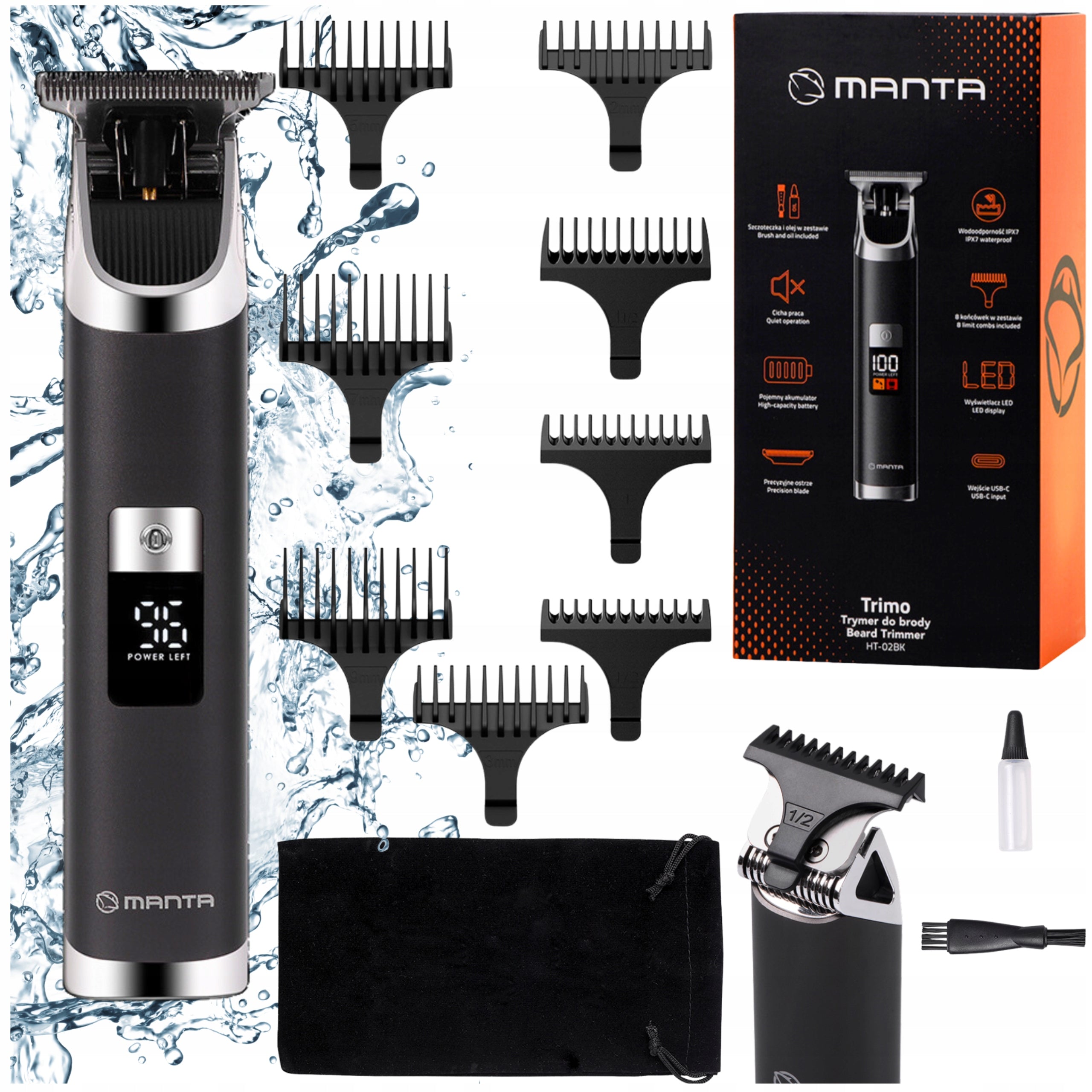 TRIMMER HAIR Shaving MACHINE HEAD BEARD BODY 8 Tips