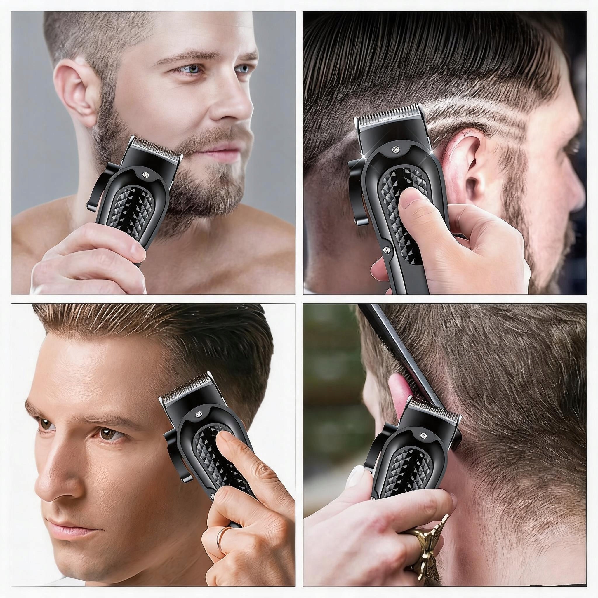 TRIMMER SET MEN'S SHAVER FOR BEARD BOKOBATS AND HAIR CARE BLACK Dominant color black