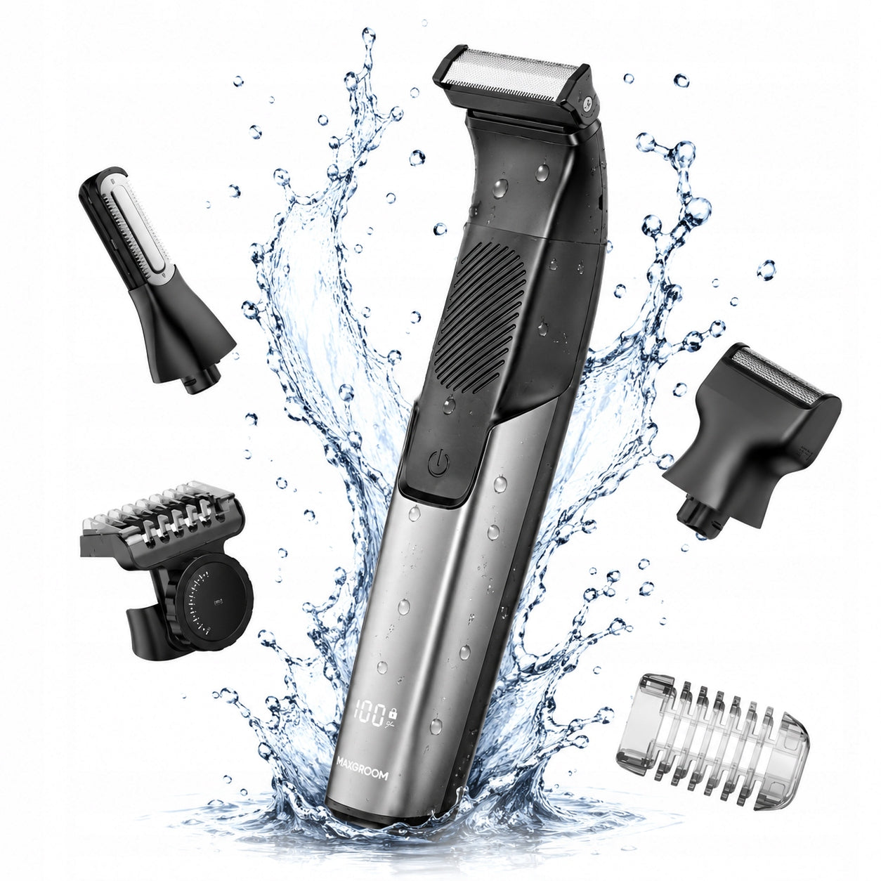 TRIMMER SHAVER MAXGROOM REPLACEABLE TIPS WATERPROOF RAZOR