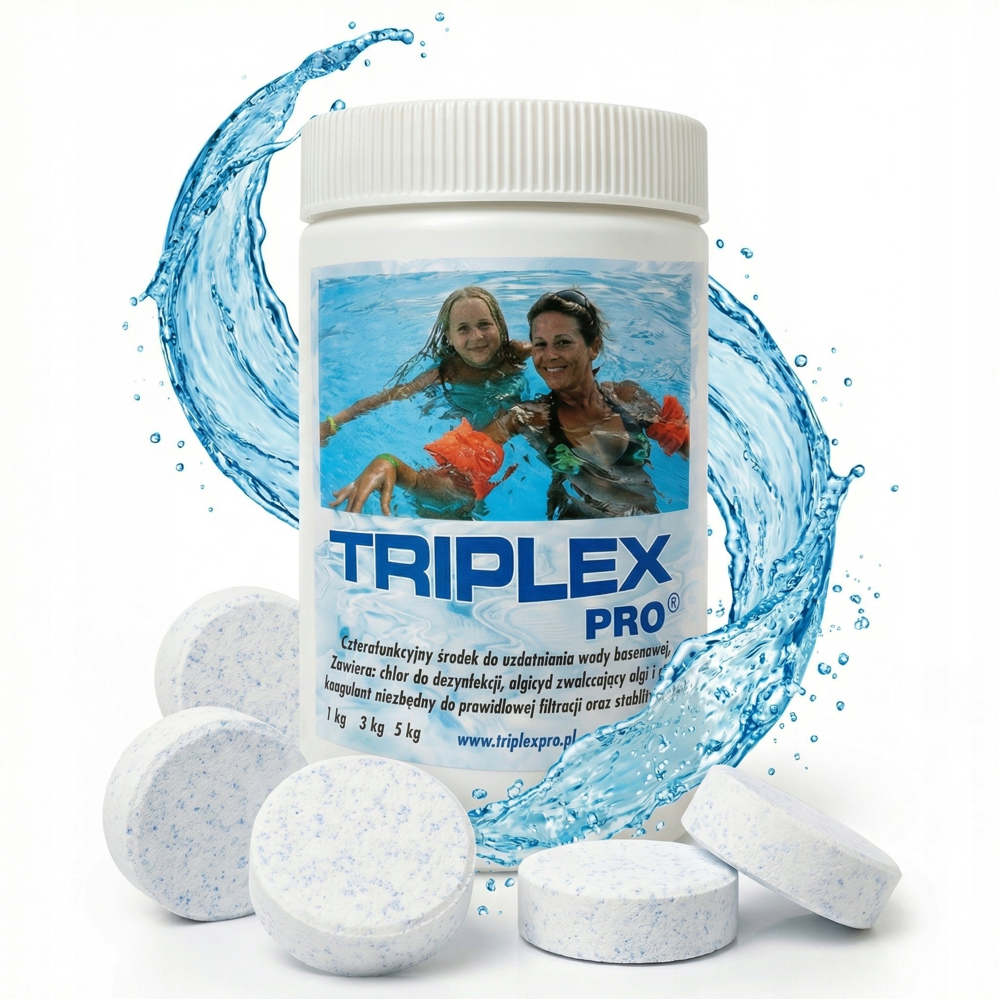 TRIPLEX PRO 1 kg tablets POOL 4in1 CHLORINE CHEMISTRY