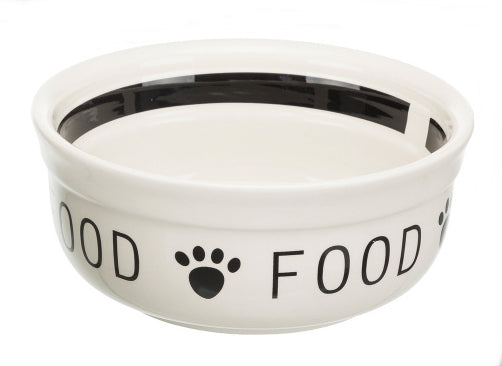 TRIXIE FOOD Ceramic Dog Bowl with Bone for Food 1,6 L