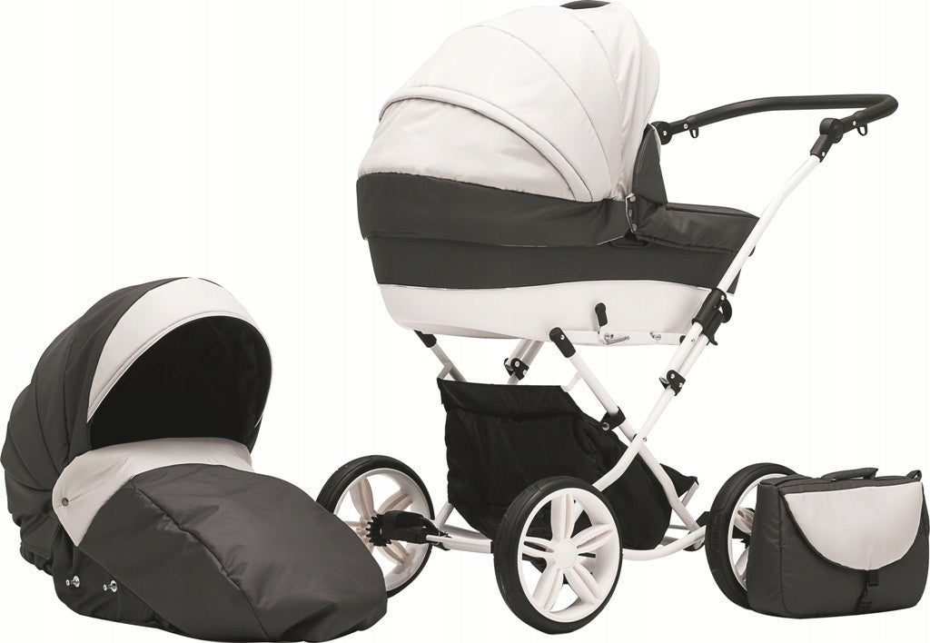 TROLLEY 3in1 - ON LEATHER STRAPS - 72 COLORS - ISOFIX seat