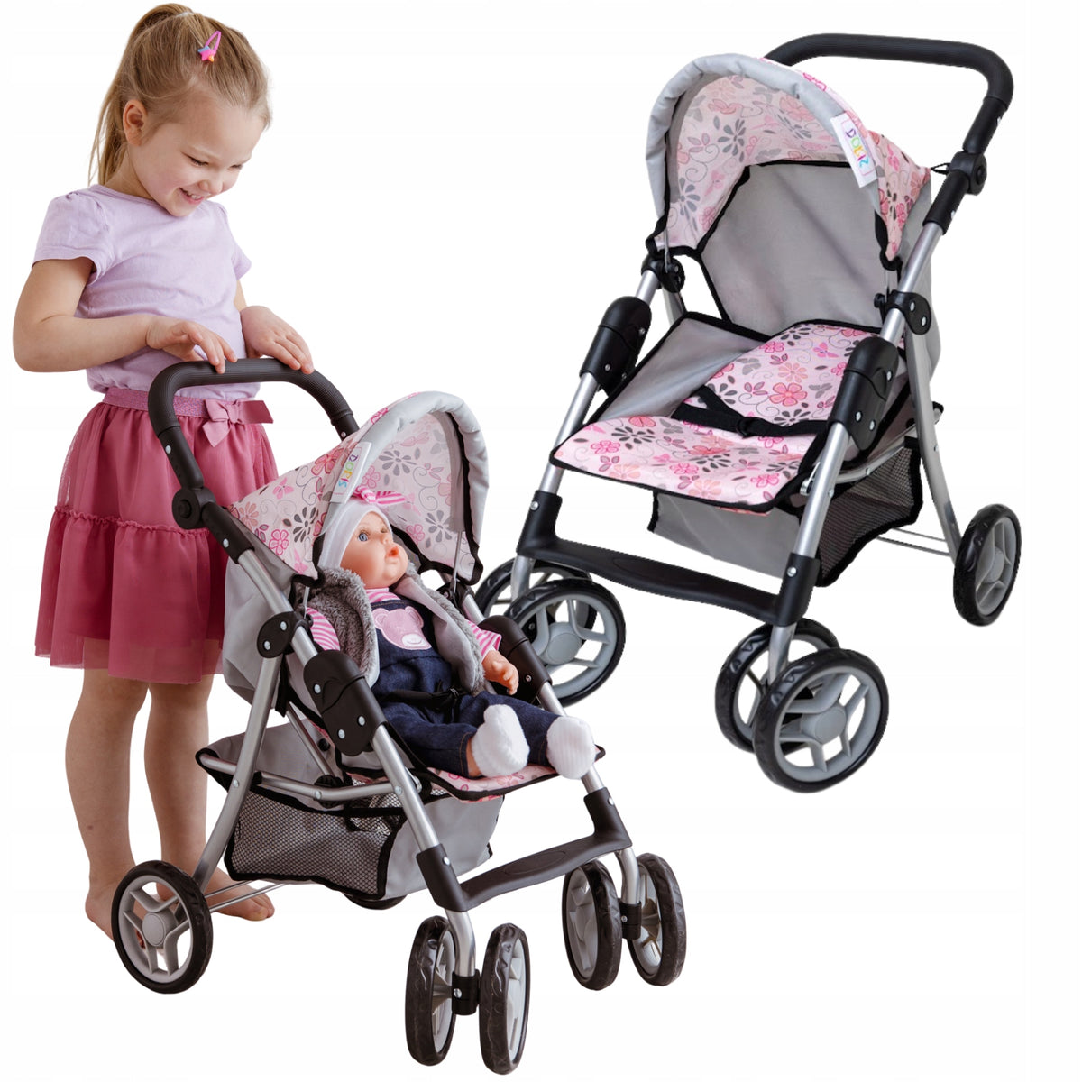 TROLLEY DORIS FOR DOLLS WALKING adjustment stroller LIGHTWEIGHT SPORTS STROLLER