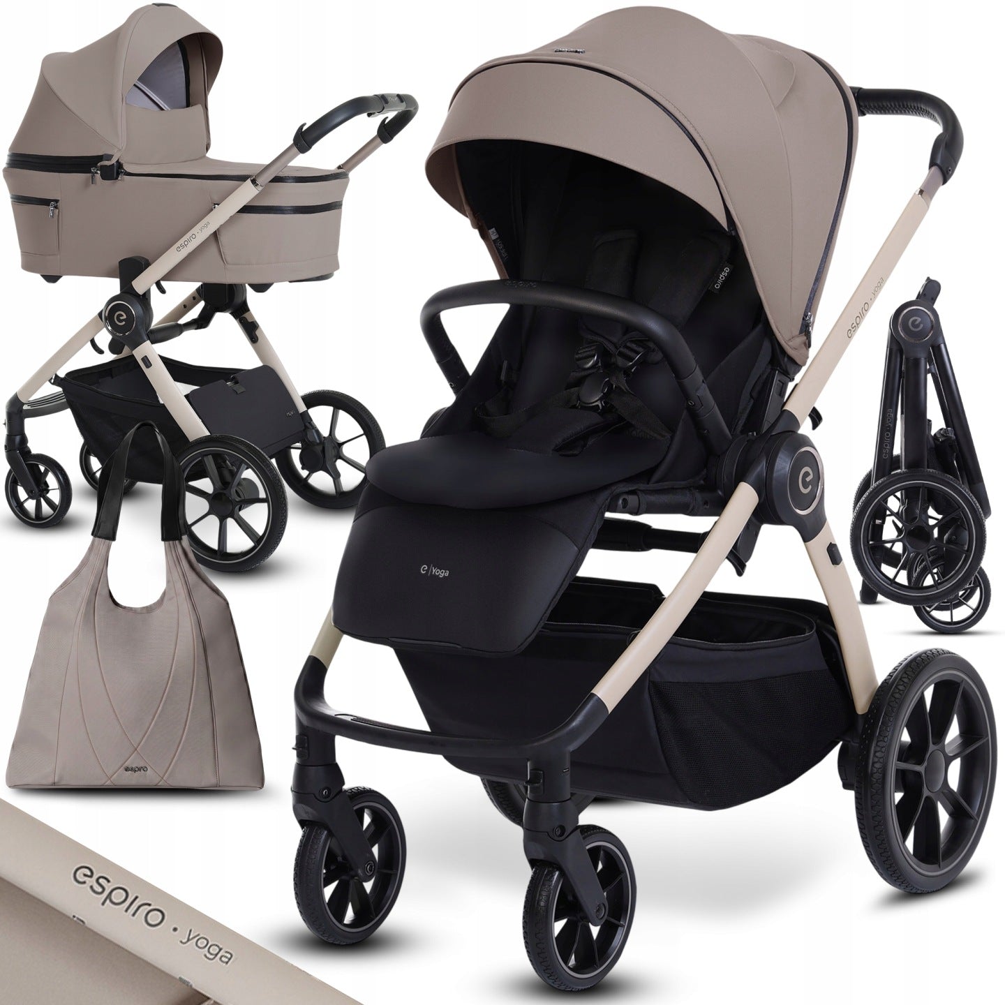 TROLLEY ESPIRO YOGA 4in1 SEAT BUZ PRO BASE ISOFIX kol 209 MEDITATION BREZE Packaging status original