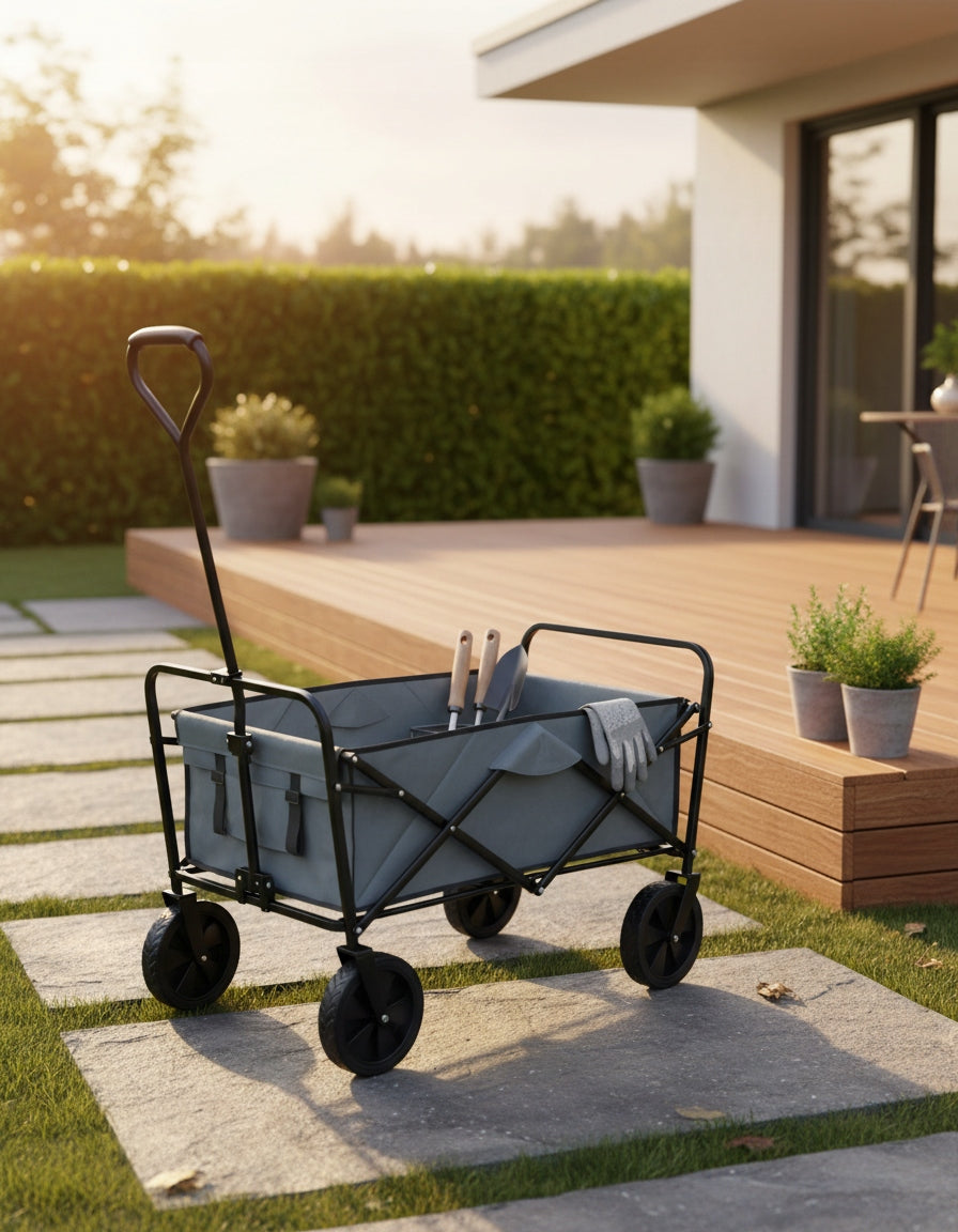 TROLLEY FC001 TRANSPORT FOLDING TOURIST GARDEN BEACH WAGON 100KG EAN (GTIN) 5906293695235