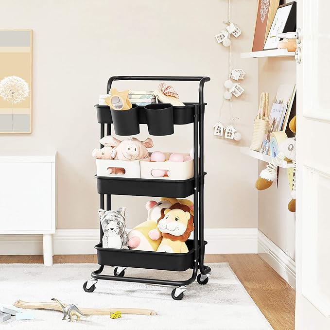 TROLLEY KITCHEN RACK BATHROOM CABINET ON WHEELS STRONG Brand Songmics