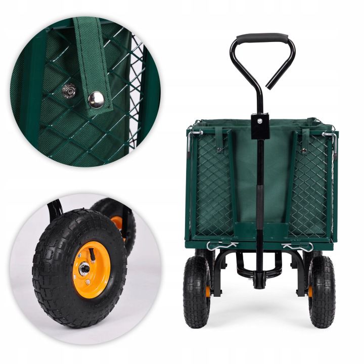 TROLLEY LARGE GARDEN TRANSPORT FOLDING 200L WHEELBARROW PUMPED WHEELS HIT Product weight with unit packaging 18.1 kg