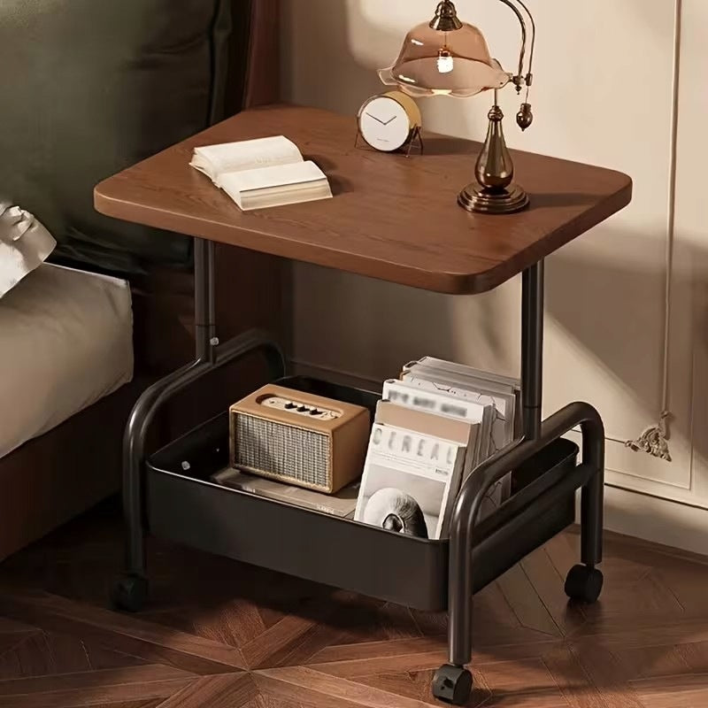 TROLLEY ON WHEELS COMPACT TABLE BOOKCASE ON WHEELS WITH BRAKE 45*30*52CM Brand Vasagle