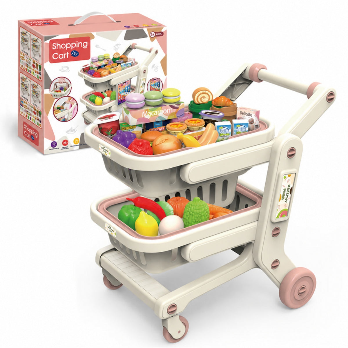 TROLLEY SHOPPING CART STABLE MARKET ACCESSORIES GIFT CHILDREN Packaging status original