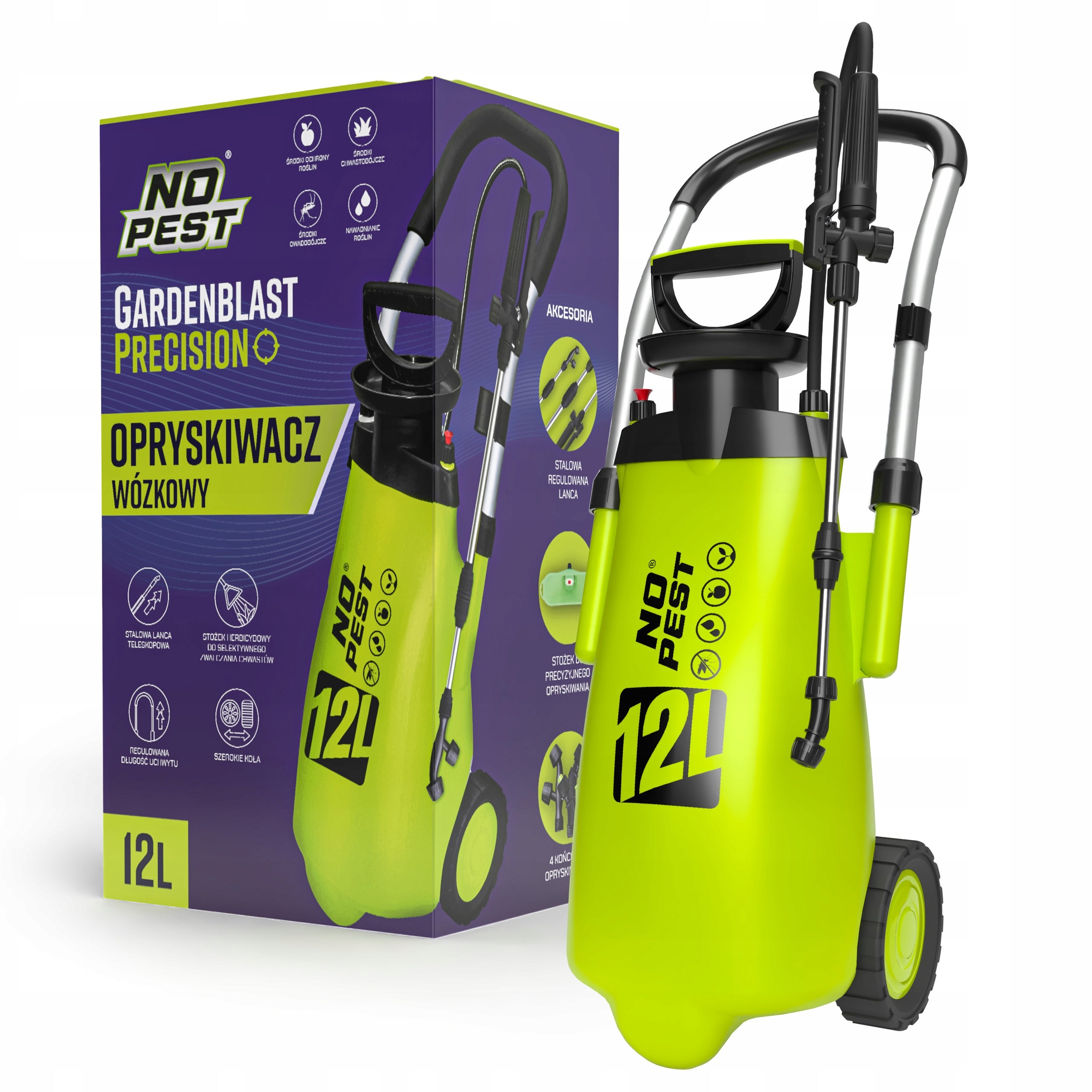TROLLEY SPRAYER ON WHEELS LARGE REPLACEABLE GARDENBLAST NOZZLES NO PEST 12L Manufacturer code OPRYSKIWACZ SPRYSKIWACZ DO OPRYSKÓW NA OWADY
