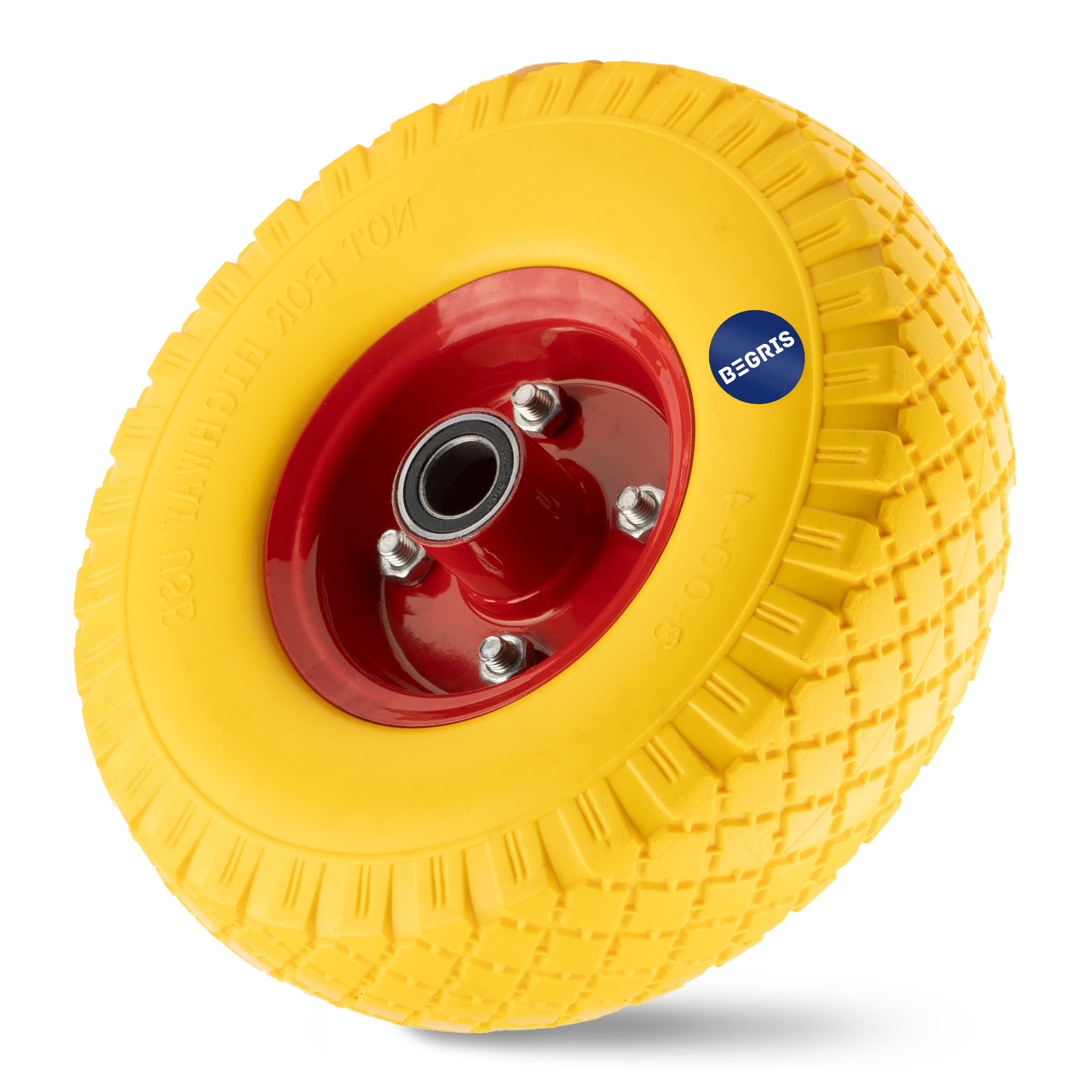 TROLLEY WHEEL Begris Full Tubeless 300 4 PU Steel Rim 100 kg wheel