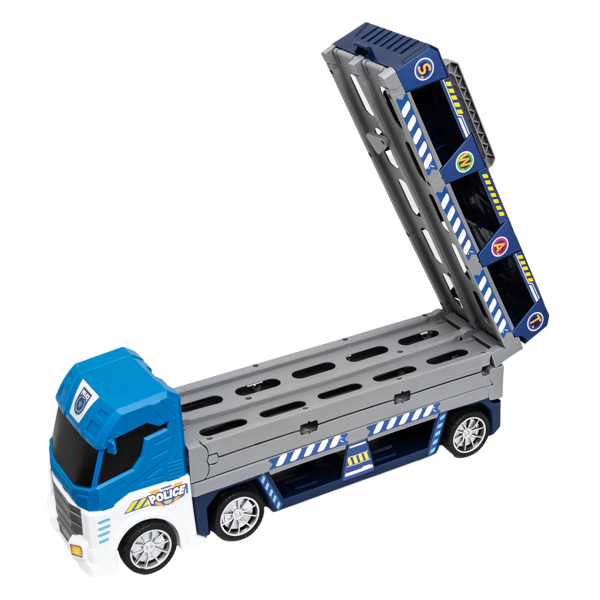 TRUCK FOR CHILDREN LAUNCHER CAR TRACK TRANSPORTER 130 CM + RESORAKI Packaging status original