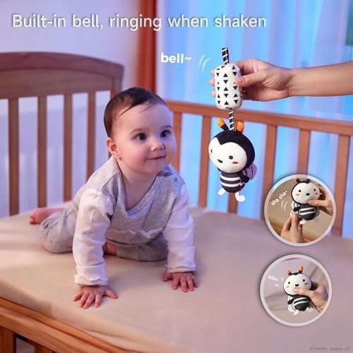 TUMAMA BABY TOYS 0 3 6 9 12 MONTHS BLACK AND WHITE RATTLE Brand no brand