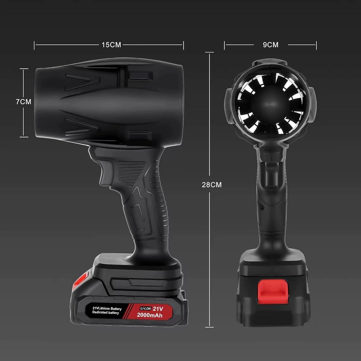TURBO ELECTRIC BLOWER 21V 130000RPM LIGHT AND POWERFUL FOR CAR HOME Brand NAVITEL