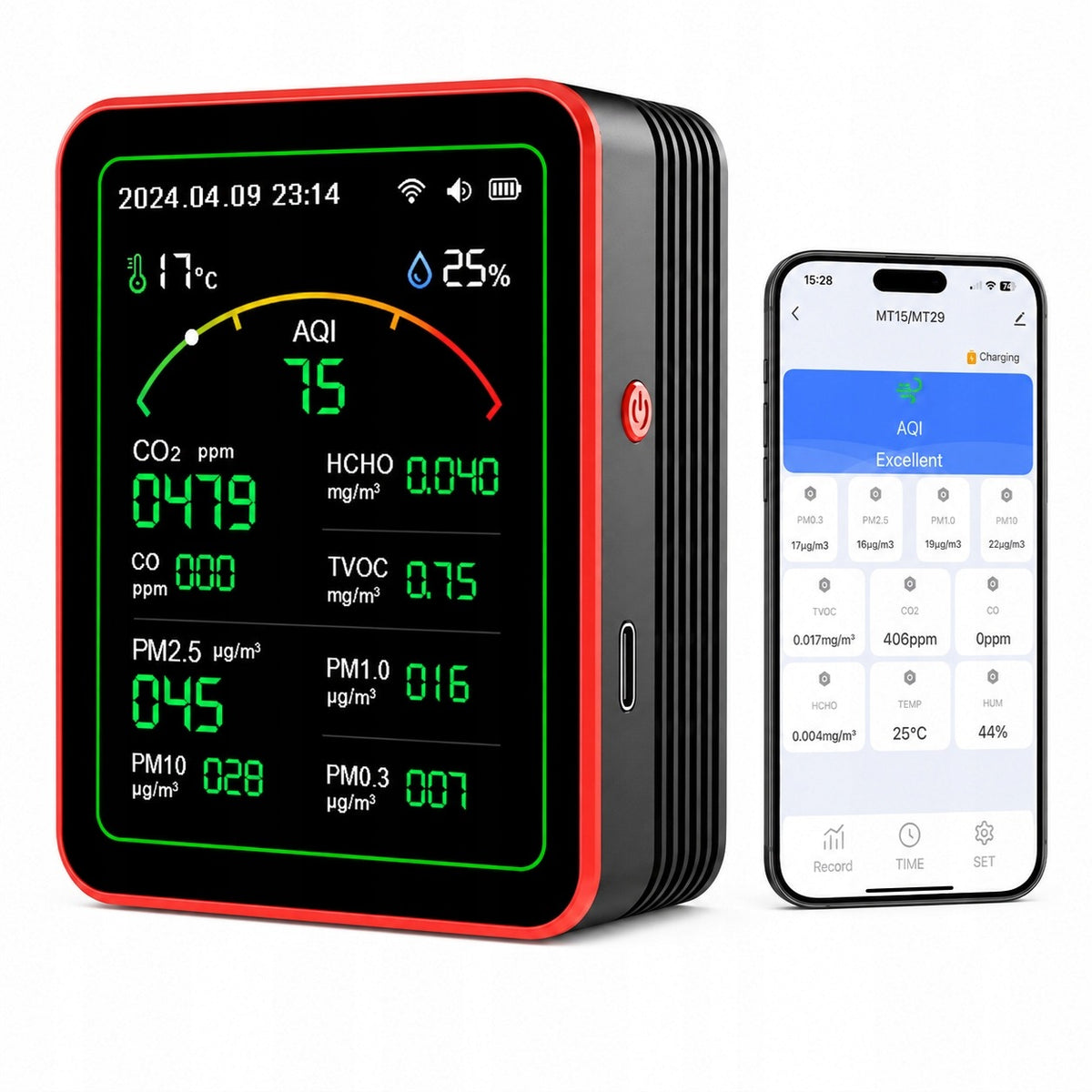 TUYA CO2 CO PM2.5 TVOC HCHO AQI