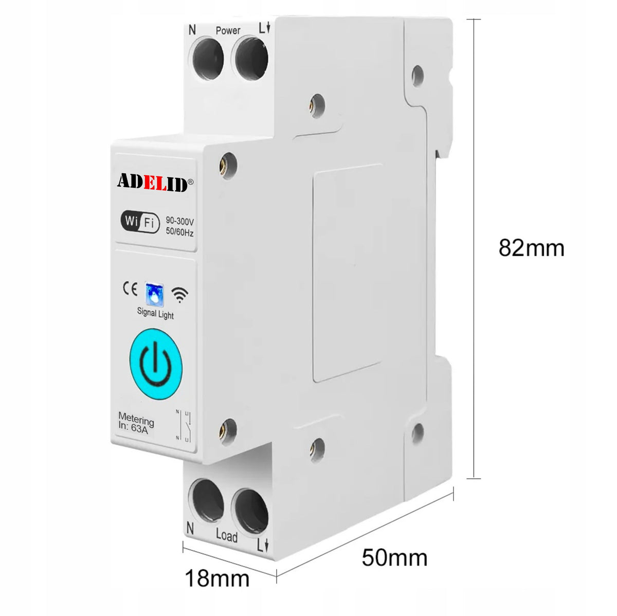 TUYA SMART RELAY WIFI CONTROLLER WITH CURRENT MEASUREMENT ENERGY METER 63A Packaging status original
