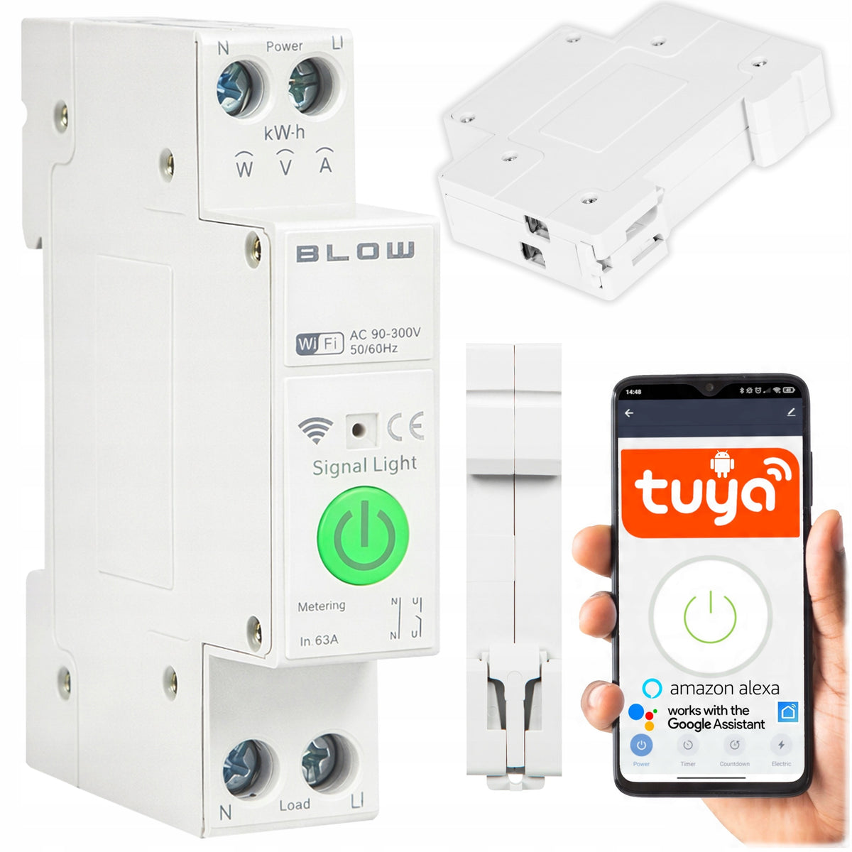 TUYA SMART WIFI SWITCH POWER CURRENT RELAY FOR DIN RAIL