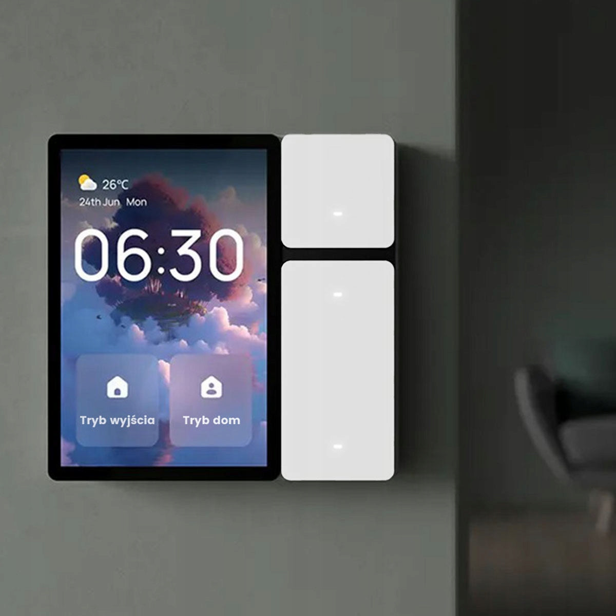 TUYA Smart LCD Touch Panel 3,5" Gate BLE Mesh Buttons IR Remote Control Packaging status original
