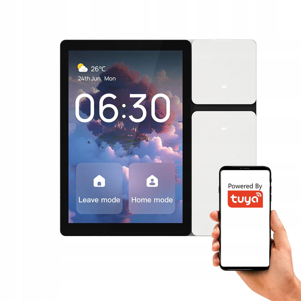 TUYA Smart LCD Touch Panel 3,5" Gate BLE Mesh Buttons IR Remote Control