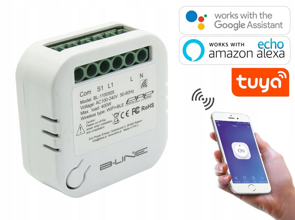 TUYA WIFI RECEIPT SWITCH WITHOUT NEUTRAL