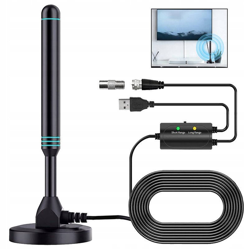 TV ANTENNA TERRESTRIAL TV ROOM DVB-T2 DVBT2 HEVC MAGNET USB