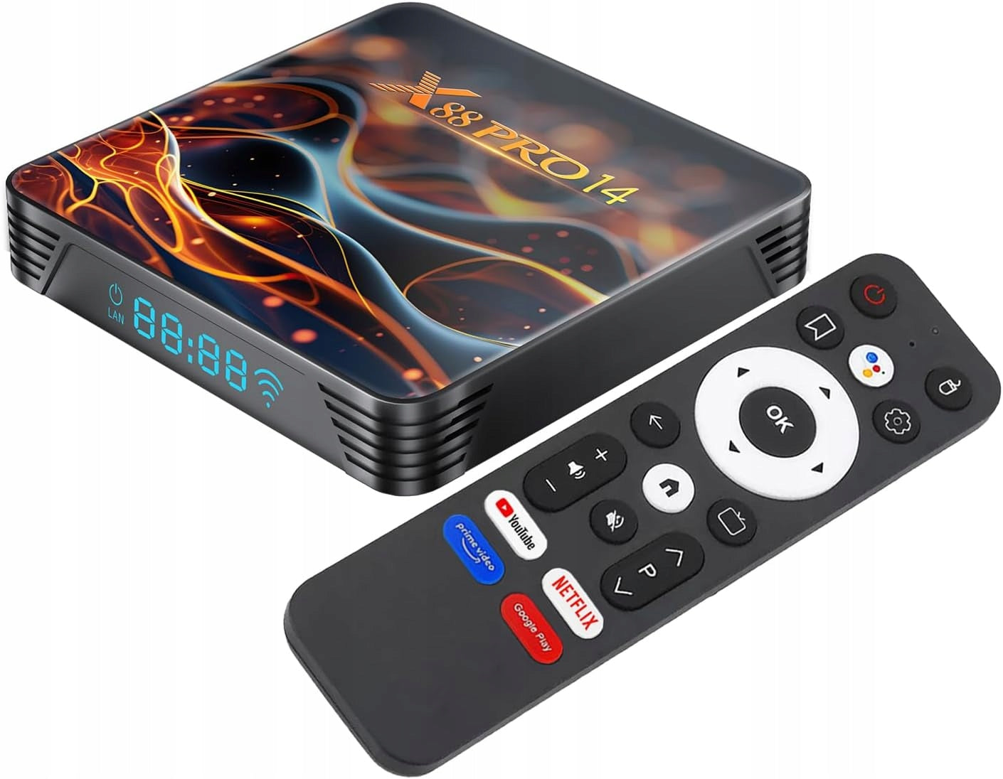 TV BOX ANDROID PLAYER 14 2GB 16GB 8K WIFI6