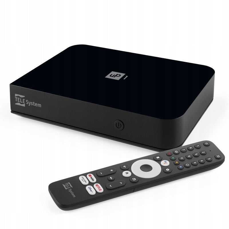 TV Box TELE System UP1 Smart Box DVB-T2 Android TV 14 HEVC Google Assistant