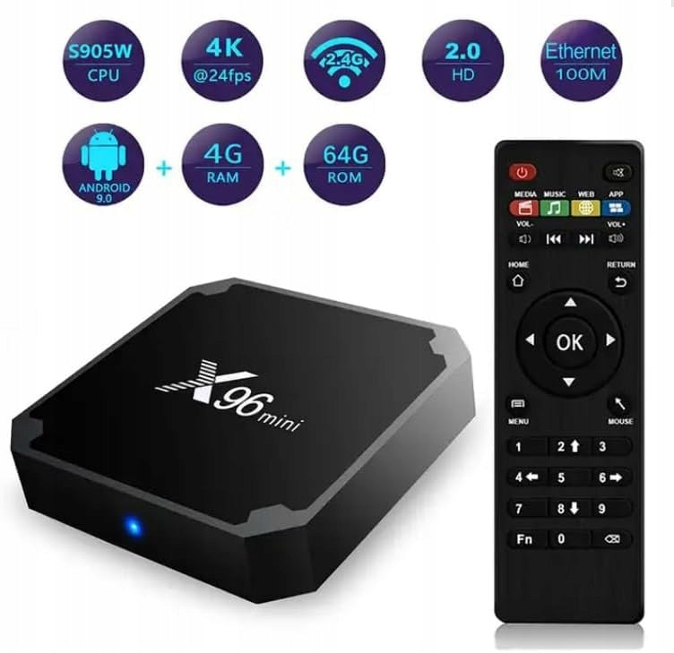 TV Box X96 Mini 2GB RAM 16GB ROM Android 9.0 4K with Remote Control and HDMI Model IFNI-?