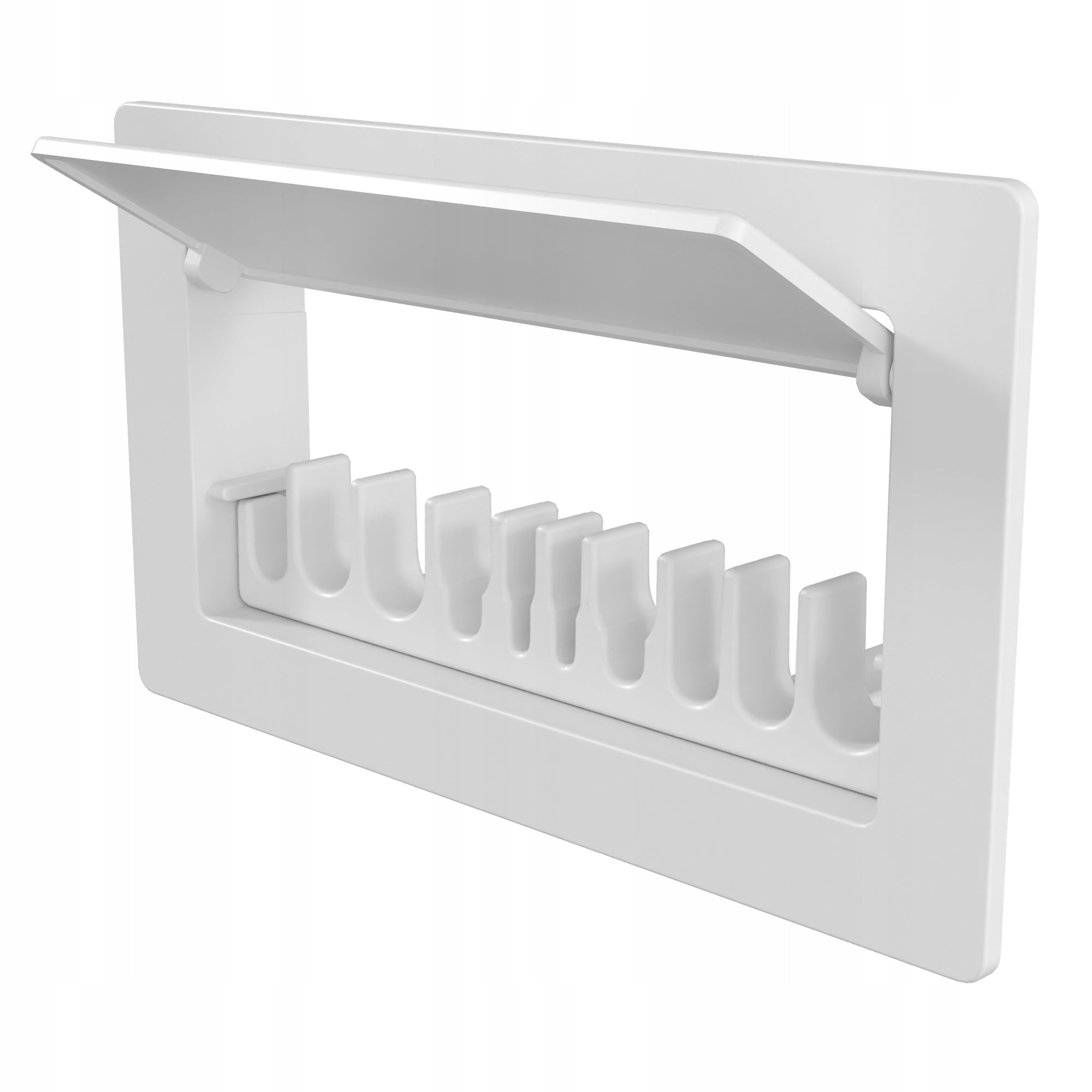 TV Cable Organizer 55 X 110 White Channel Grille