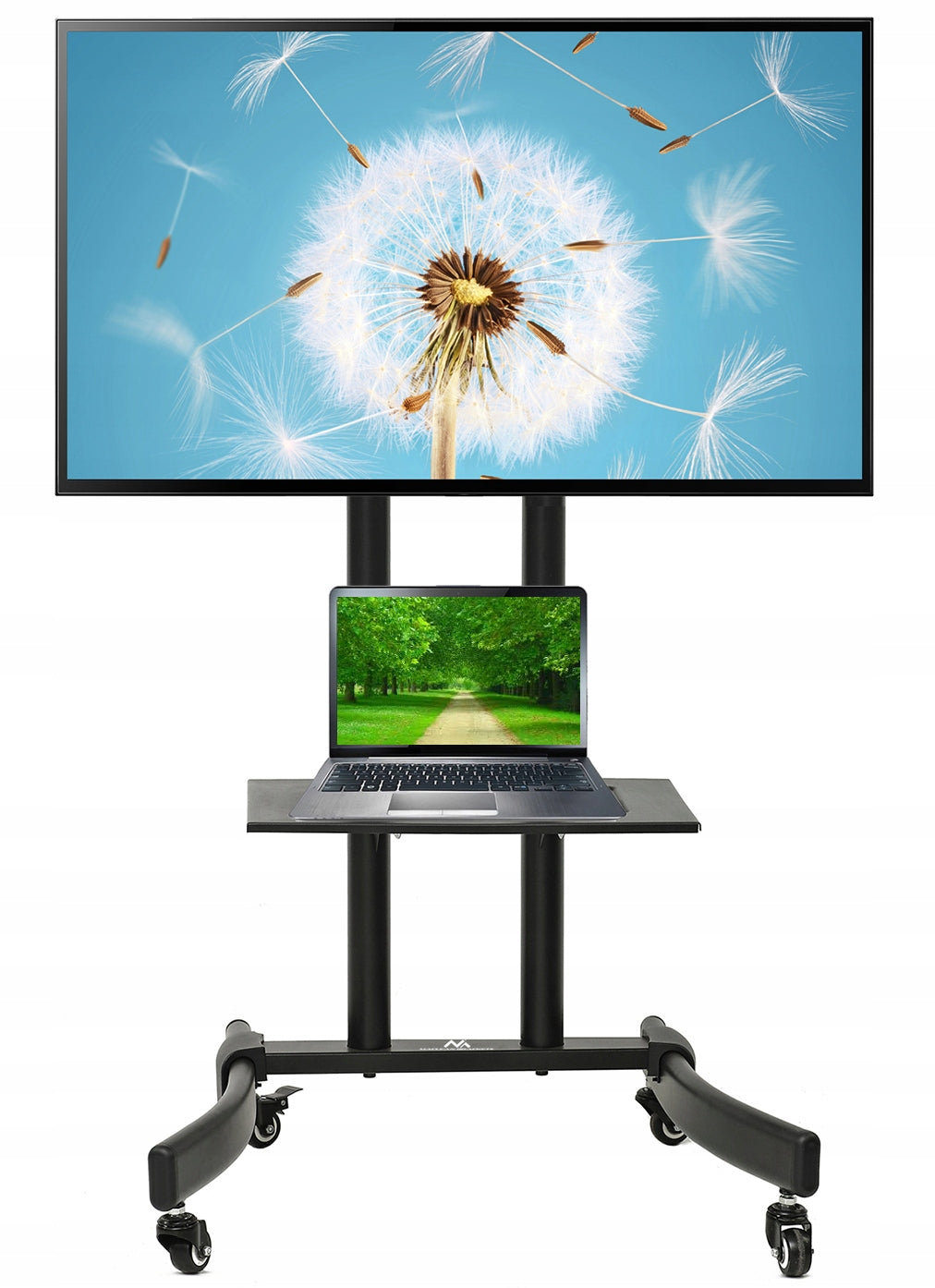 TV HOLDER 32"-65" FLOOR STAND FOR TV STROLLER WITH WHEELS MOBILE Packaging status original