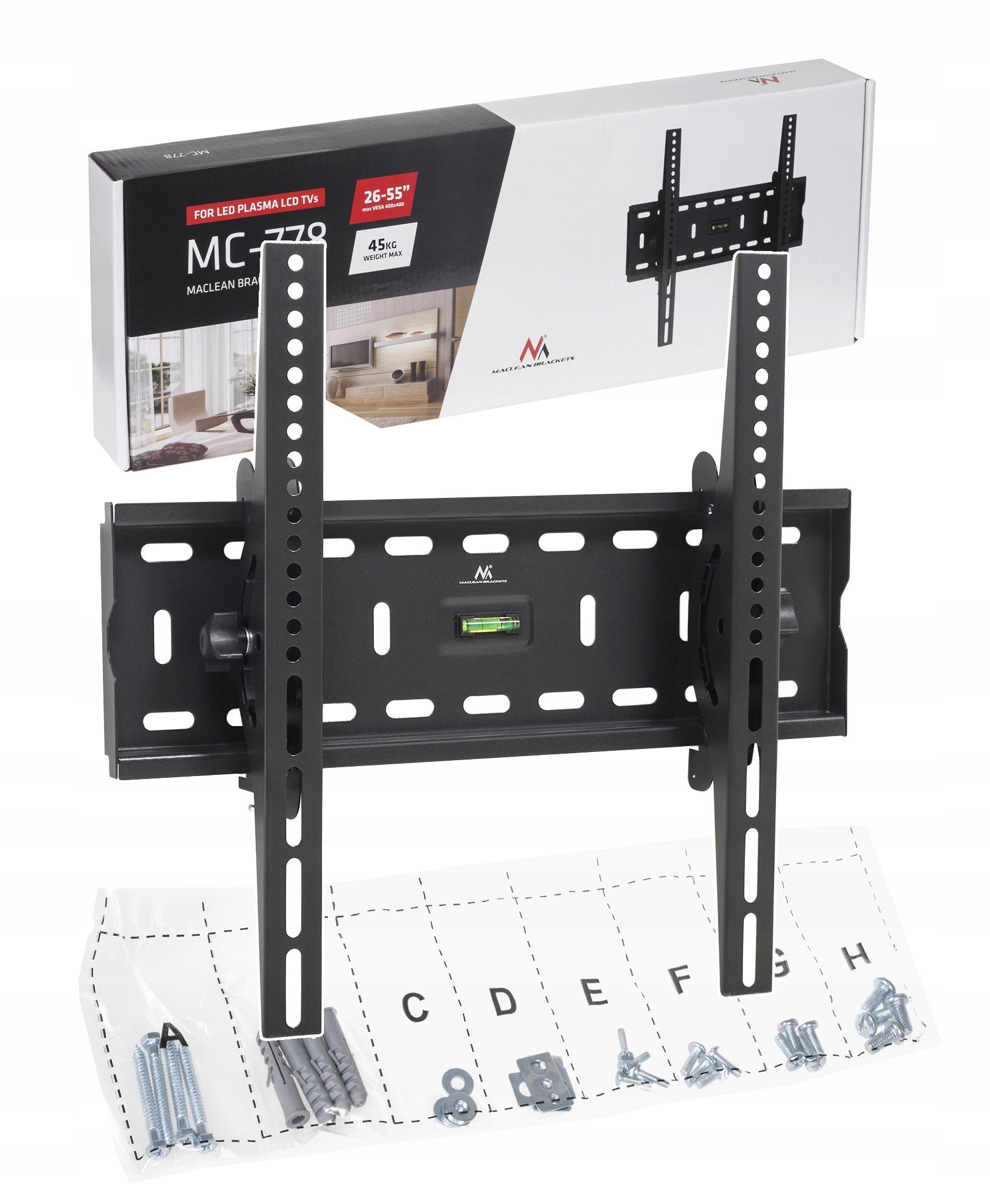 TV Holder Hanger Slim Strong 26” - 65” Cali 45kg Maclean