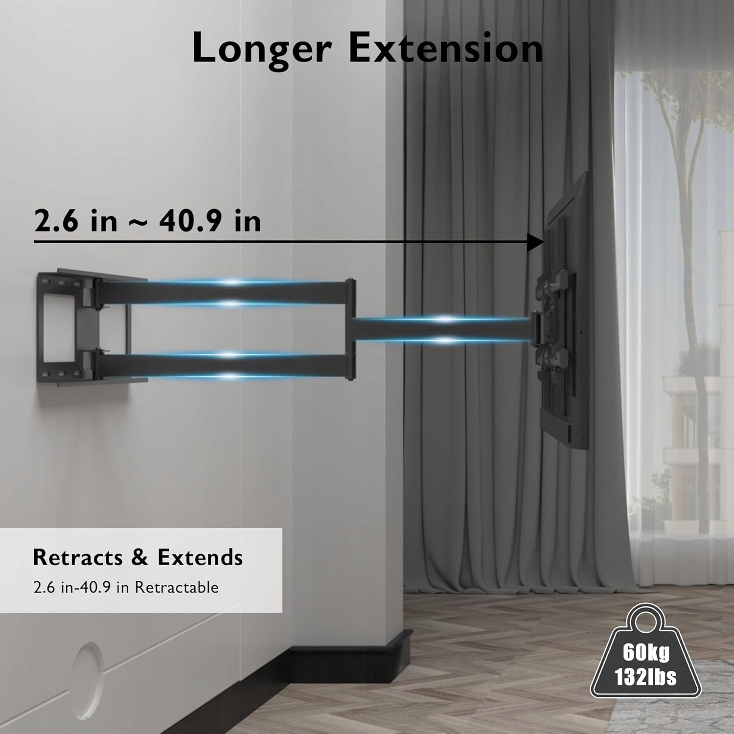 TV Holder Wall Mounted Rotary Hanger BONTEC 32-75 Cali For 60 kg Brand no brand