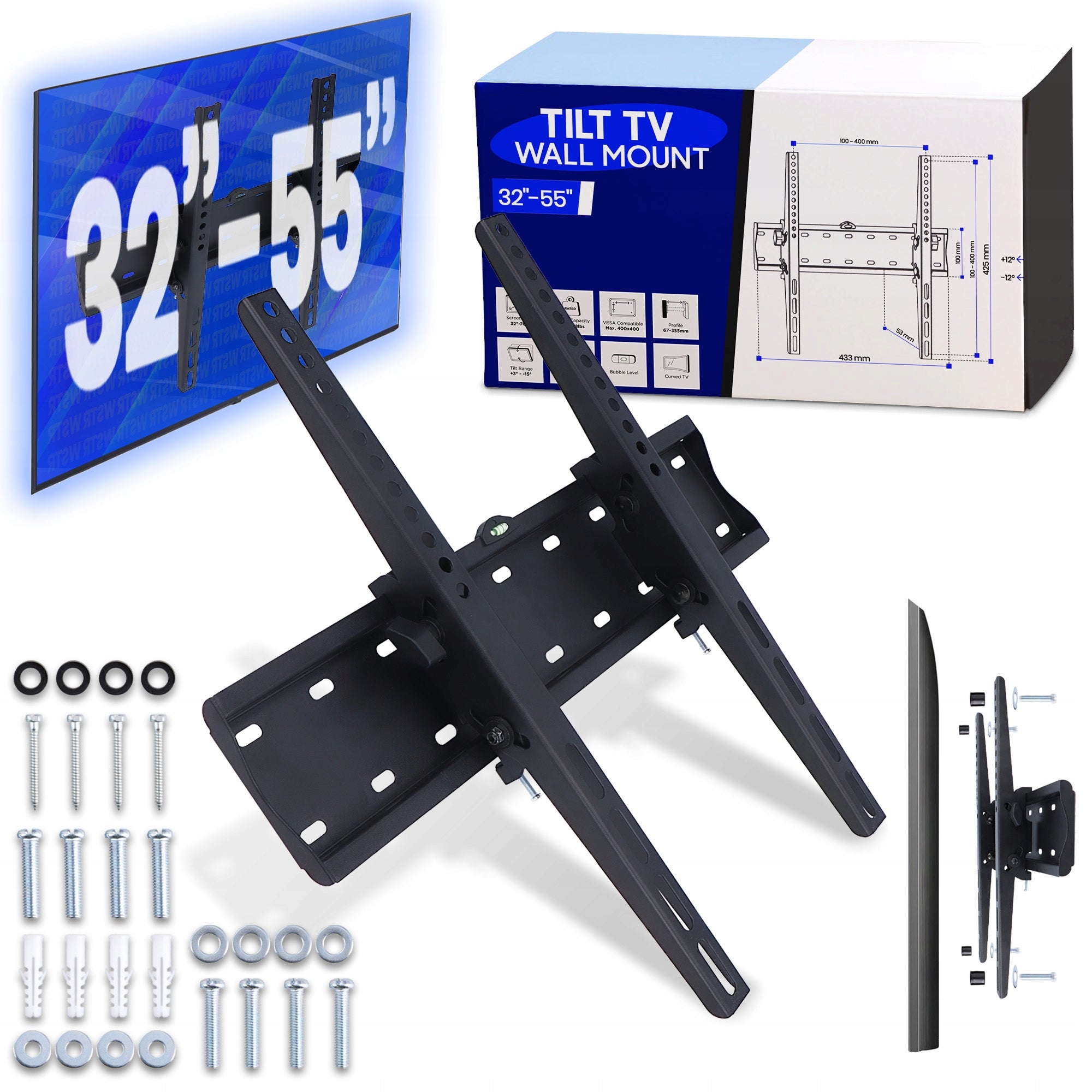 TV MOUNT 55’’ SAMSUNG WALL TV HANGER SOLID EXTENDABLE POWER 0F