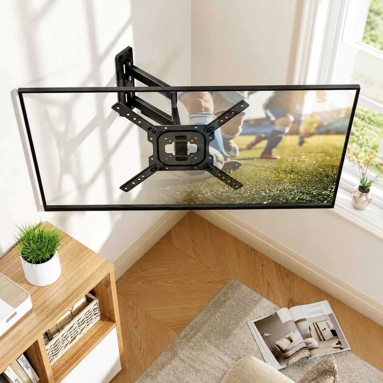 TV MOUNT SWIVEL HANGER FOR TV MONITOR STRONG UNIVERSAL HOOK Brand Ergosolid