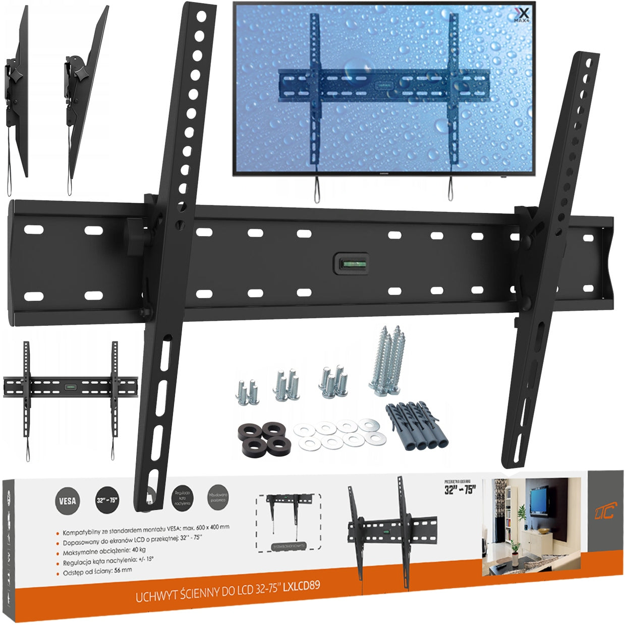 TV MOUNT TV HANGER STRONG ADJUSTABLE TILTING 32 - 75 INCHES
