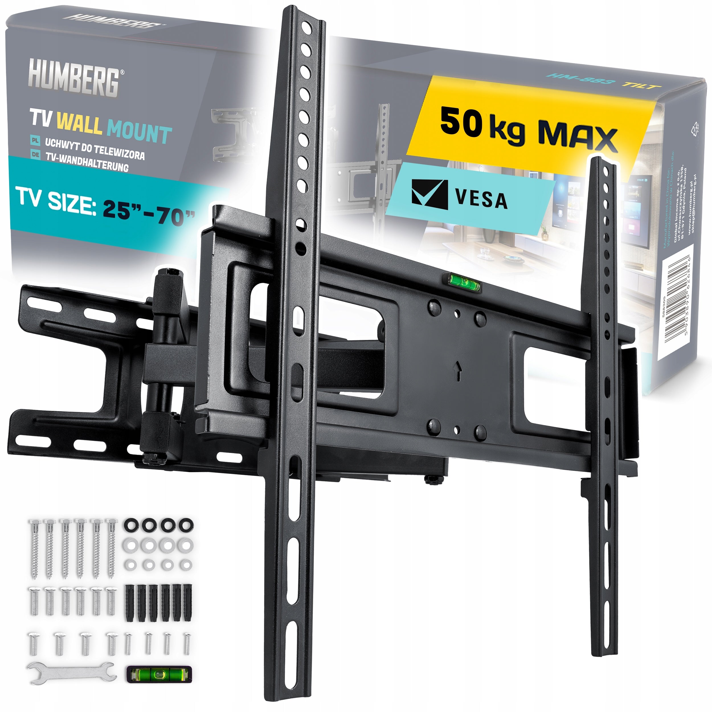 TV MOUNT UNIVERSAL WALL MOUNT TV Swivel Hanger 25-70 Inches