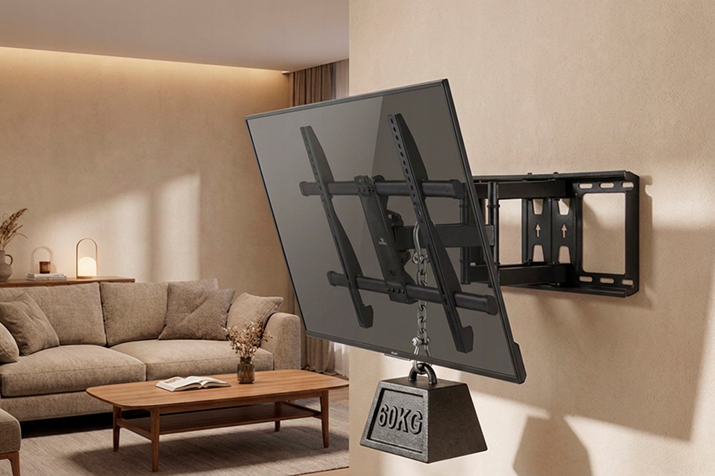 TV MOUNT WALL MOUNTED TV HANGER TILTING STRONG LED 32-85 Packaging status original