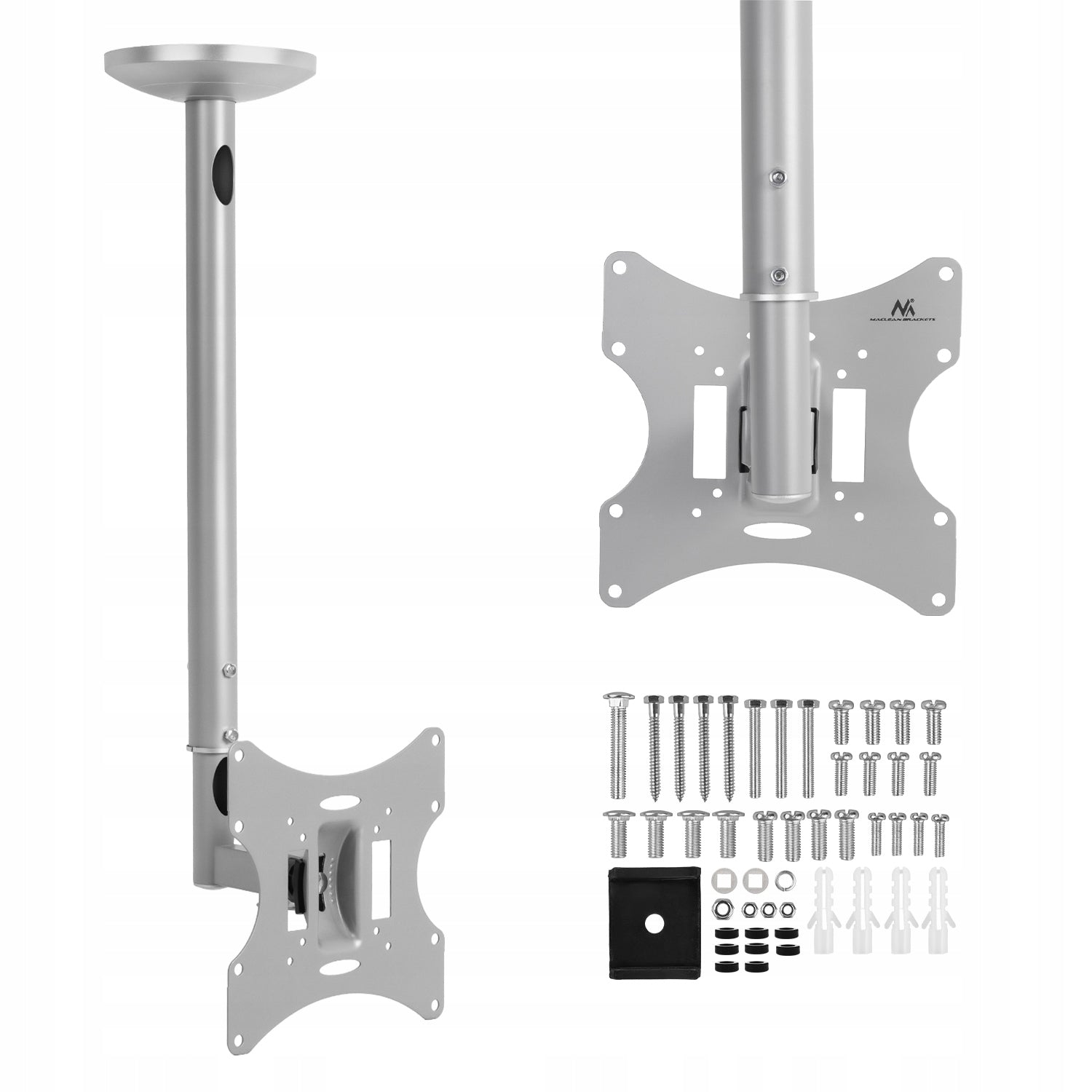 TV Mount 22"-42" INCH TV Ceiling HANGER Rotating Silver VESA