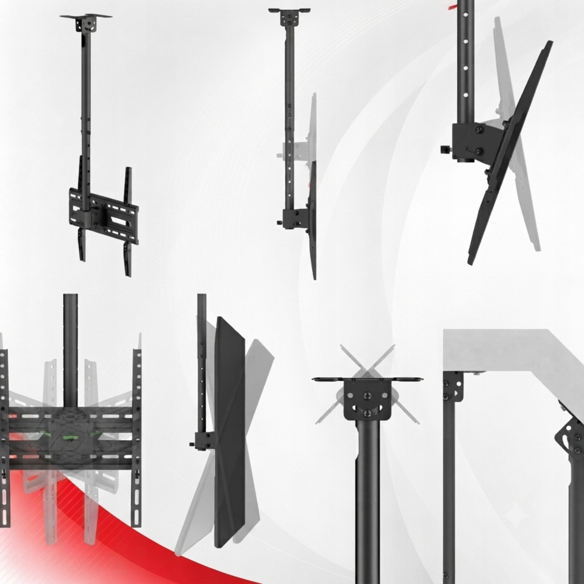 TV Mount 37-75" Ceiling Hanger Tilting Swivel Strong 50kg Adjustable Manufacturer code 93980