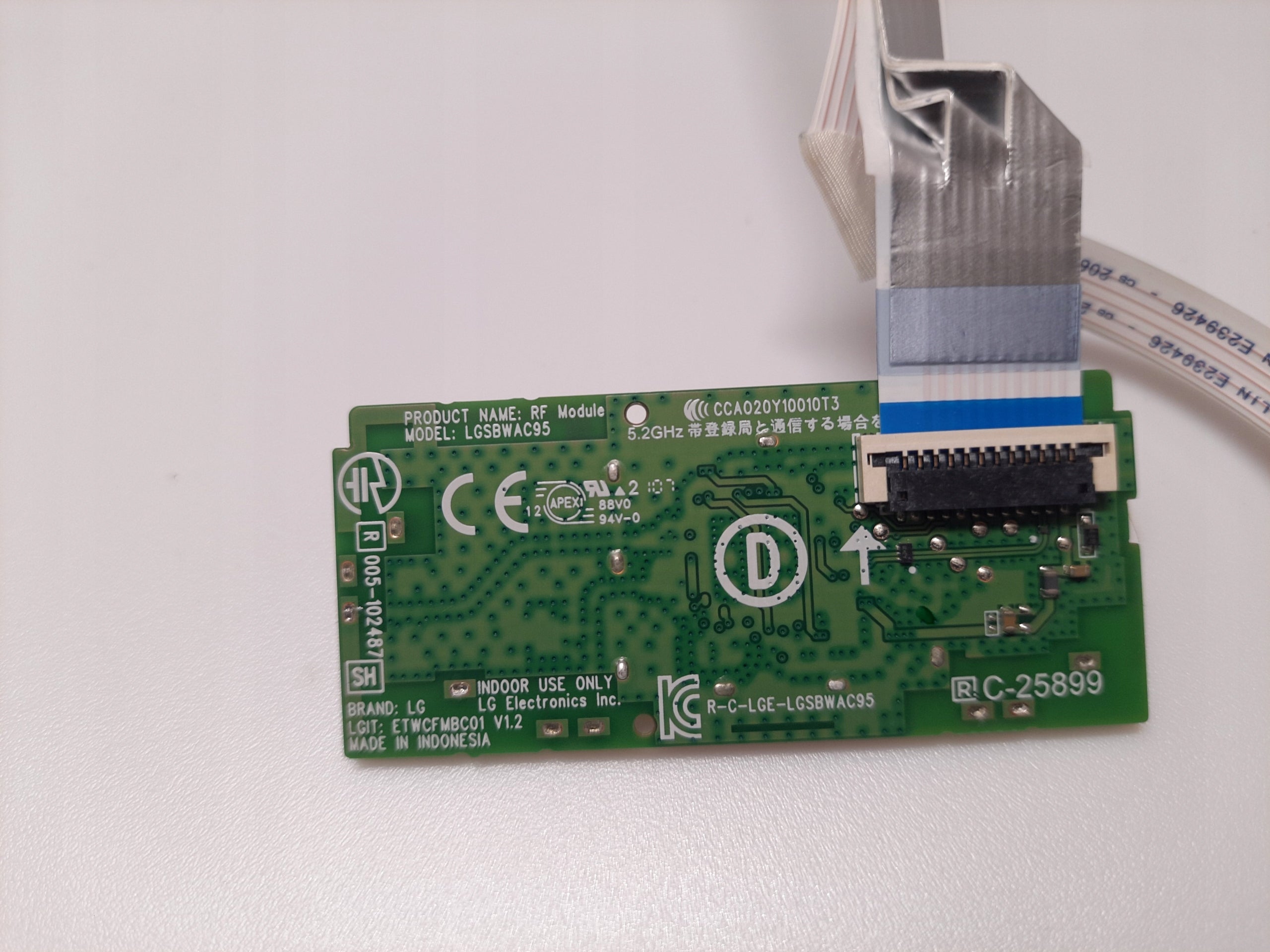 TV WiFi Module LG 82UP80003LA LGSBWAC95 Manufacturer code LGSBWAC95