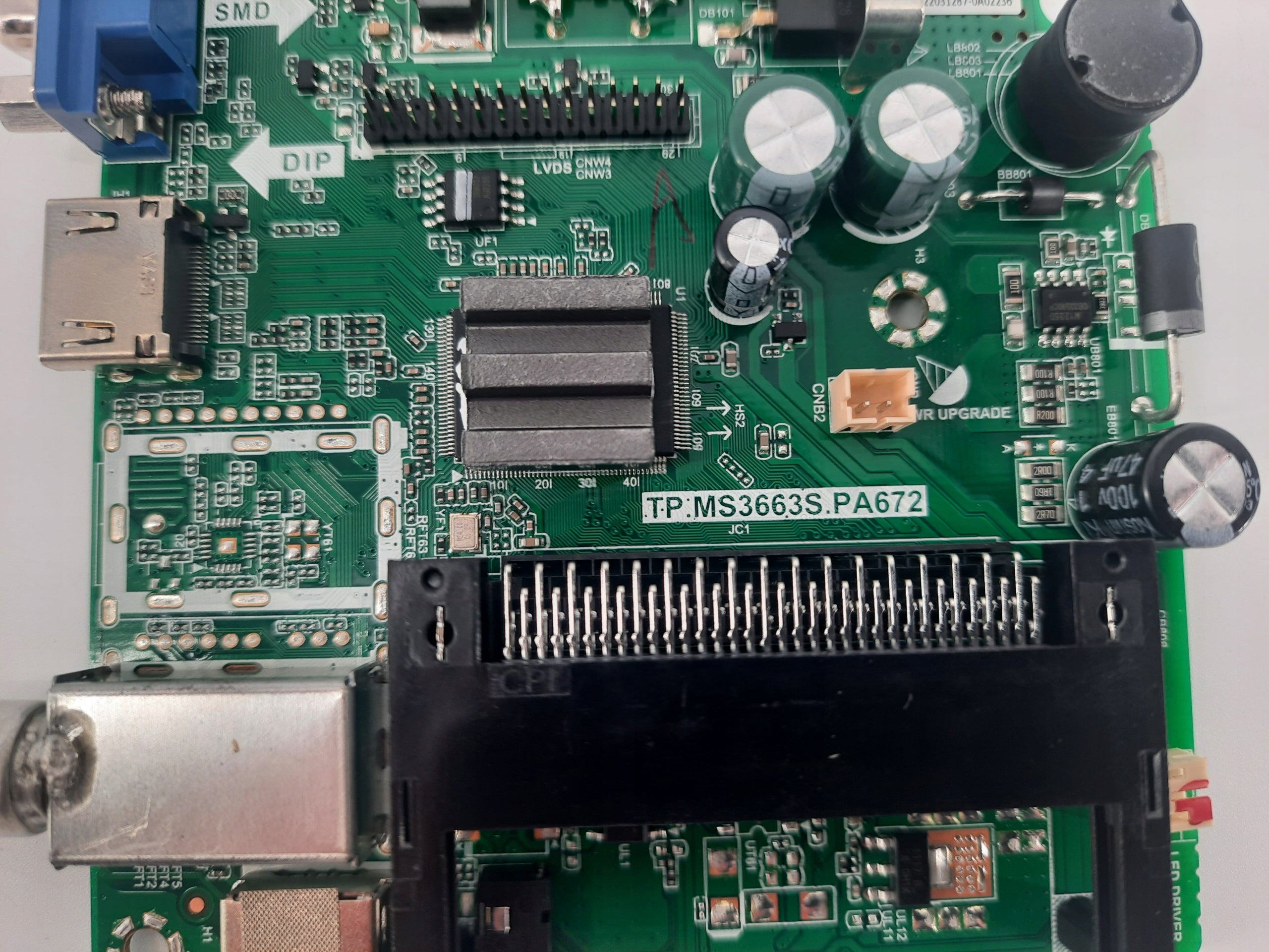 TV motherboard MANTA 24LFN120D TP.MS3663S.PA672 Manufacturer code TP.MS3663S.PA672