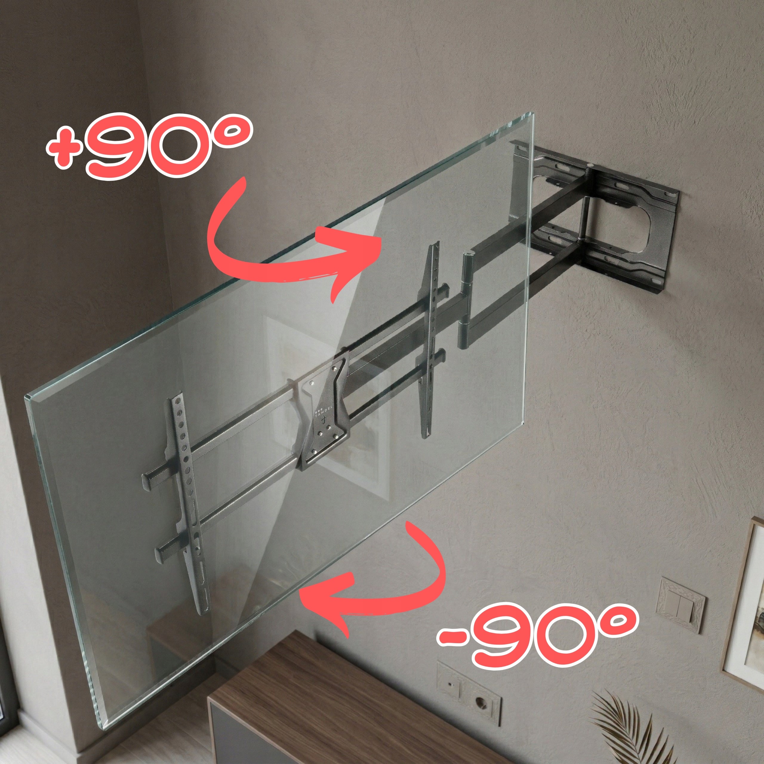 TV mount TAMDEL ETX-LONG1 32-75 inches up to 45 kg long arm 1m Packaging status original